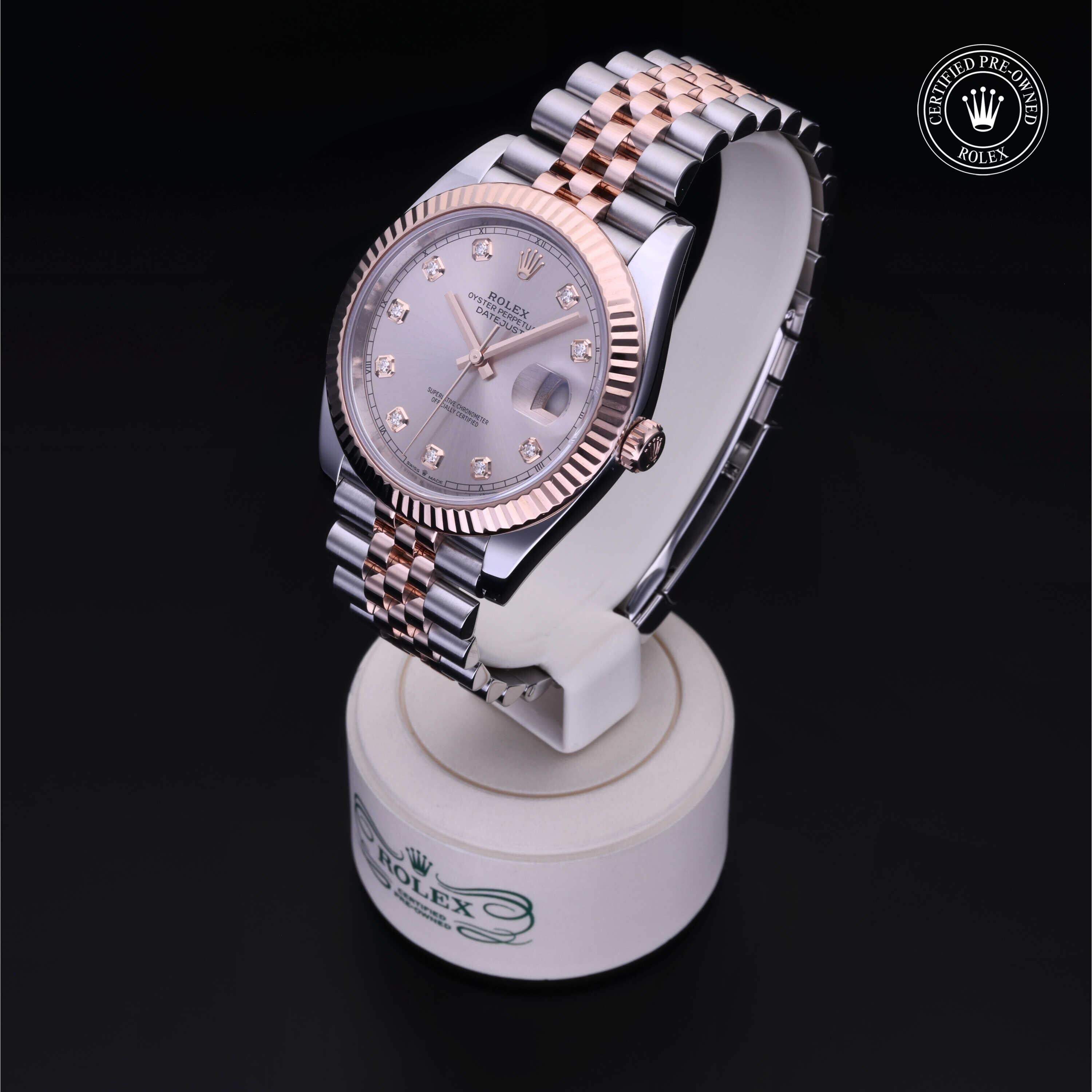 Rolex Certified Pre-owned Datejust M126331-0008 front on black background