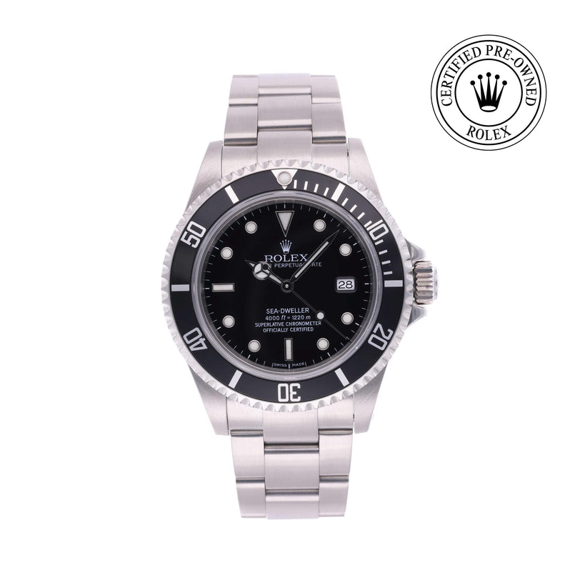 Rolex Certified Pre-owned Sea-Dweller M16600-0003 front on white background