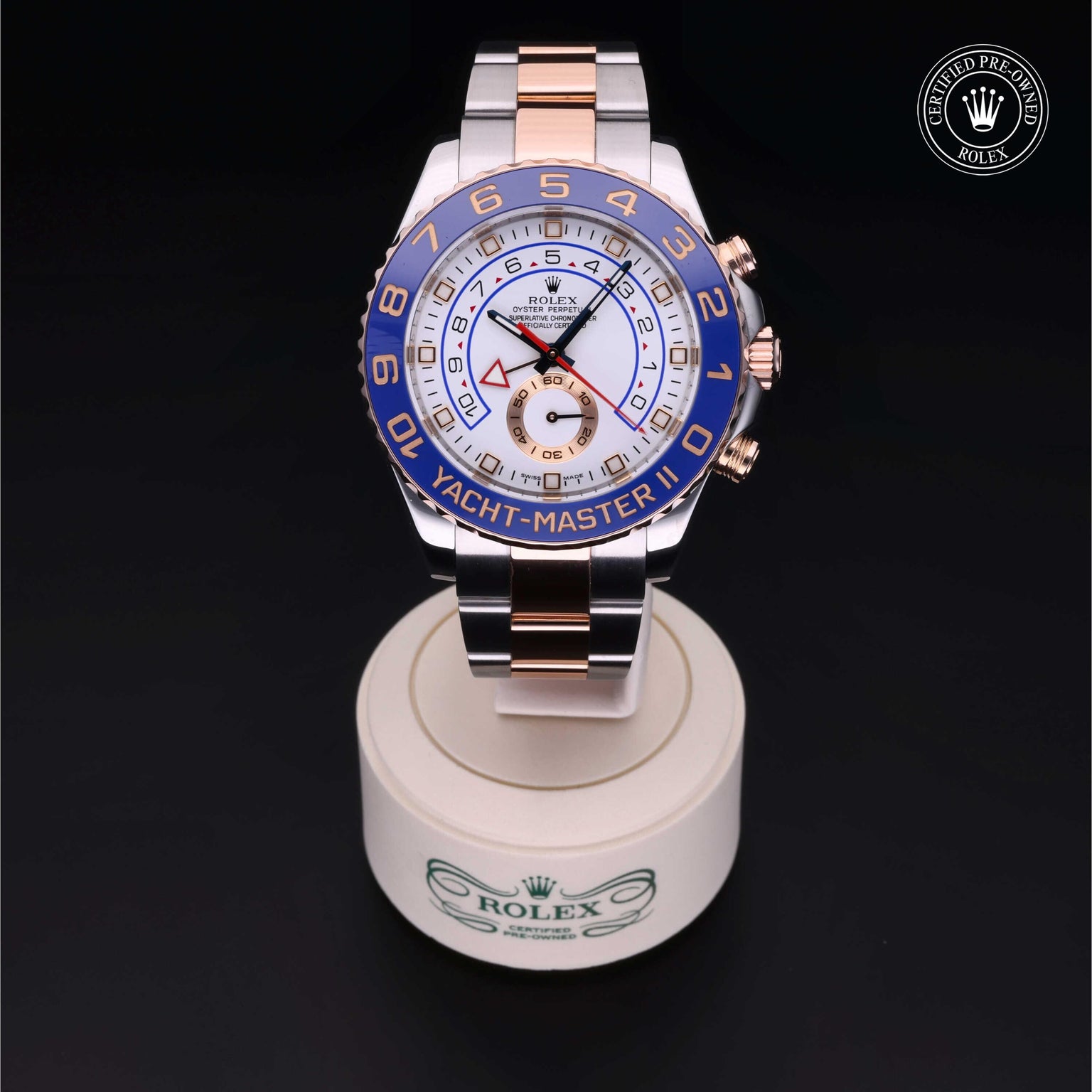 Rolex CPO Yacht-Master M116681 front on white background