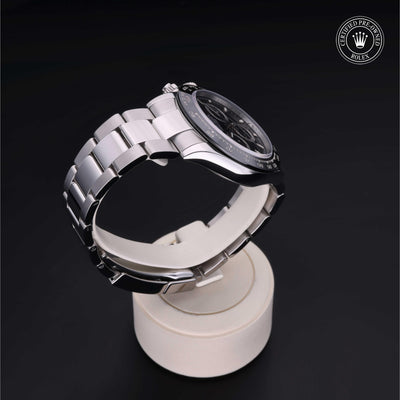 Rolex Certified Pre-owned Daytona M116500LN-0002 front on black background