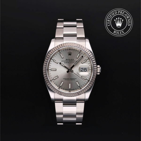 Rolex CPO Datejust M126234 front on white background
