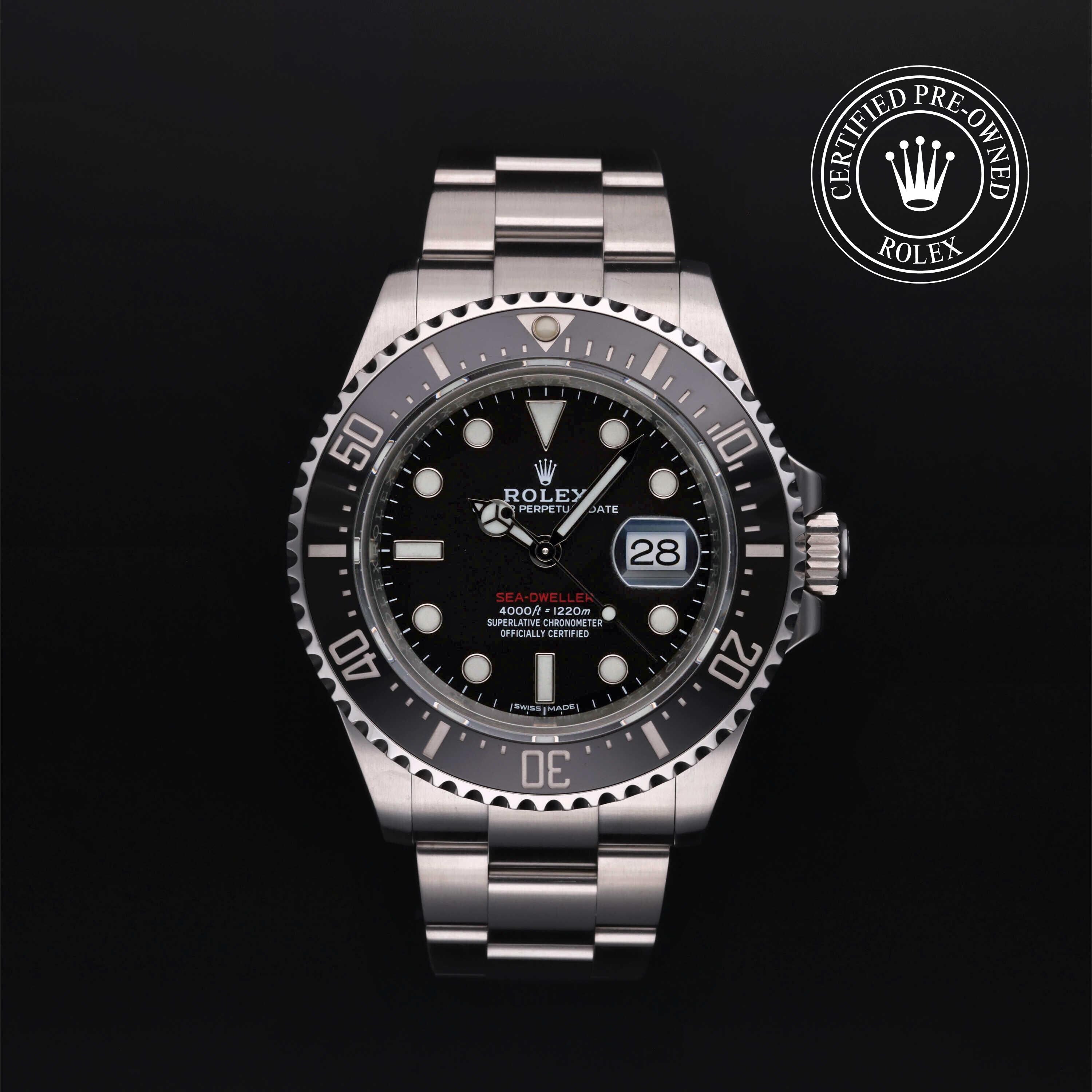 Rolex CPO Sea-Dweller M126600 front on white background