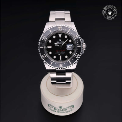 Rolex CPO Sea-Dweller M126600 front on white background