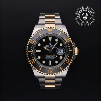 Rolex Certified Pre-owned Sea-Dweller M126603-0001 front on black background