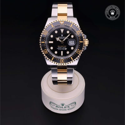 Rolex Certified Pre-owned Sea-Dweller M126603-0001 front on black background