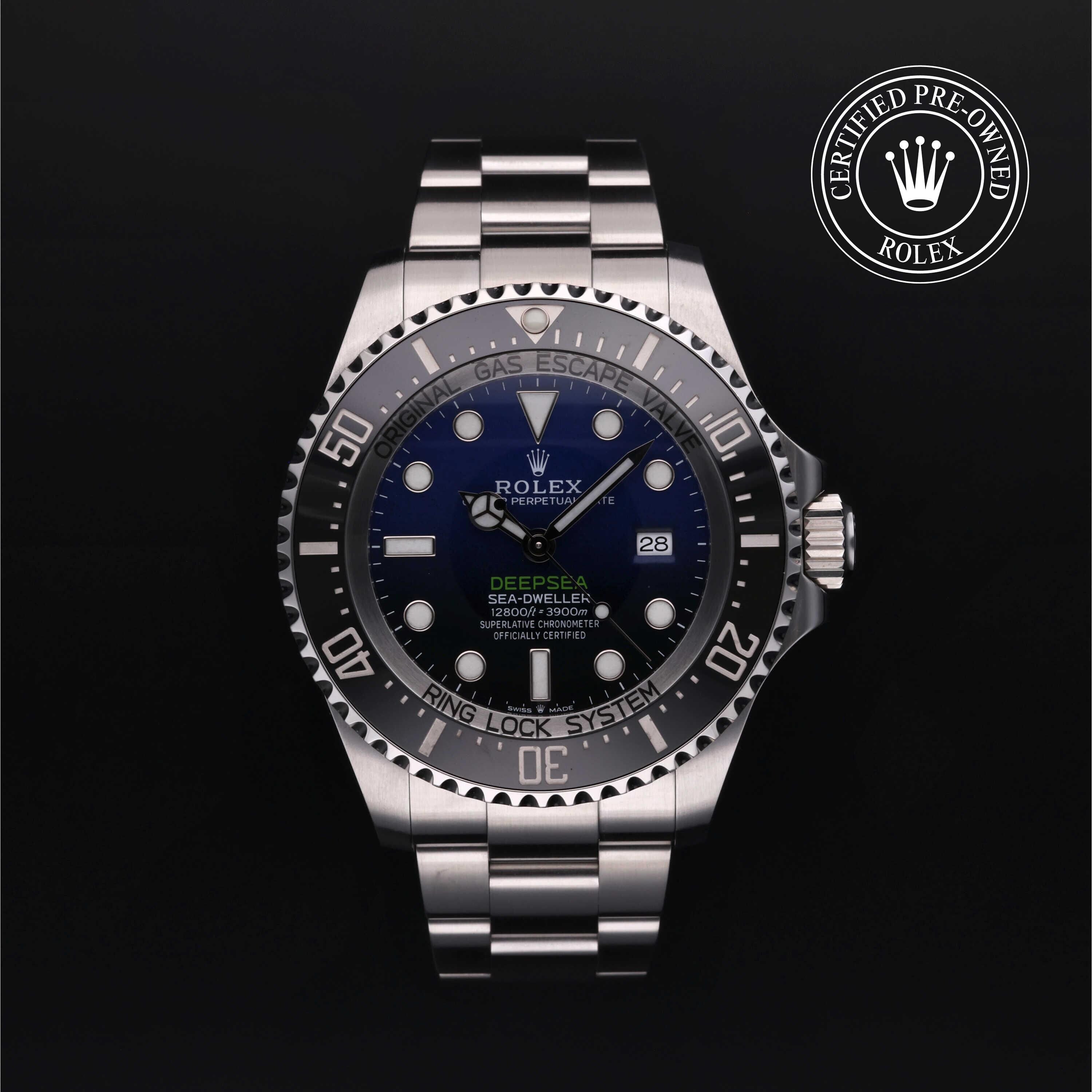 Rolex CPO Sea-Dweller M126660 front on white background