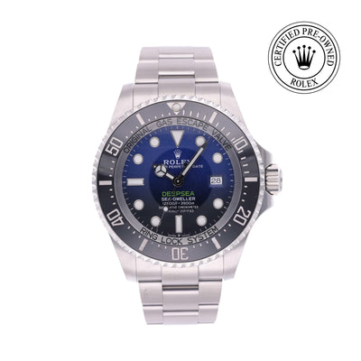 Rolex CPO Sea-Dweller M126660 front on white background