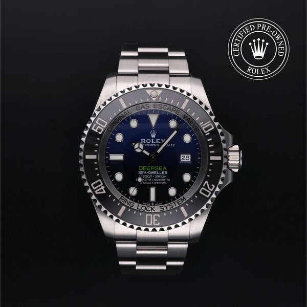 Rolex Certified Pre-owned Sea-Dweller M126660-0002 front on black background