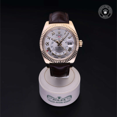 Rolex CPO Sky-Dweller M326138 front on white background