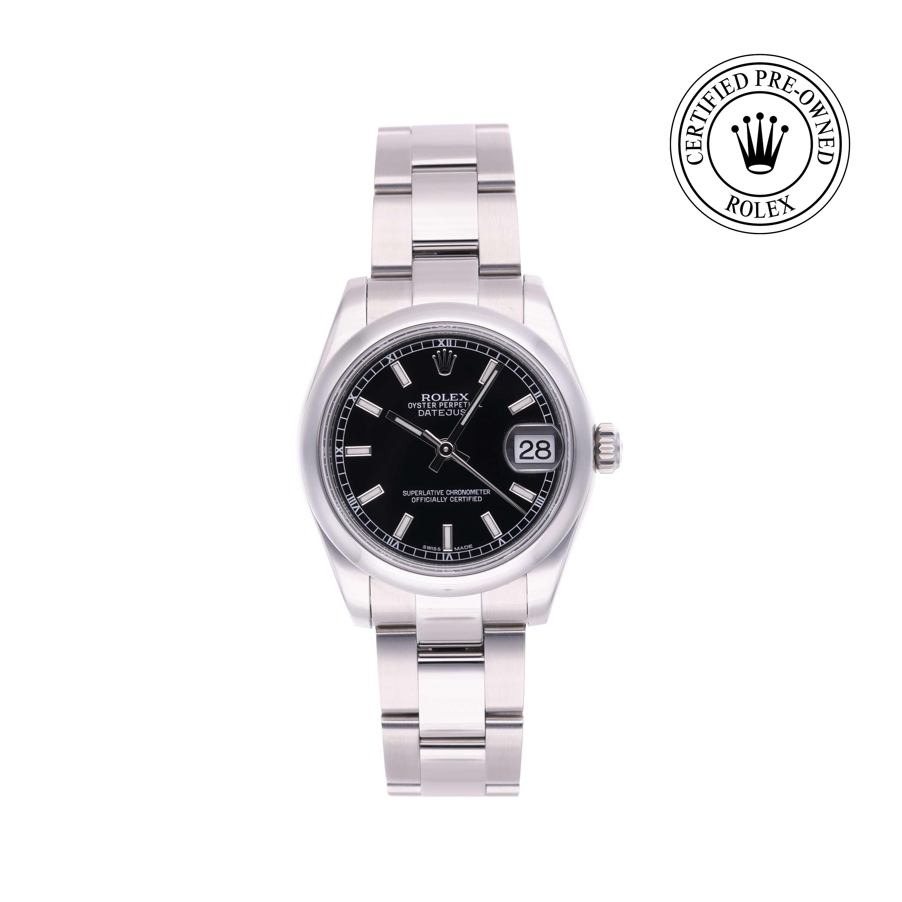 Rolex Certified Pre-owned Lady Datejust M178240-0025 front on white background