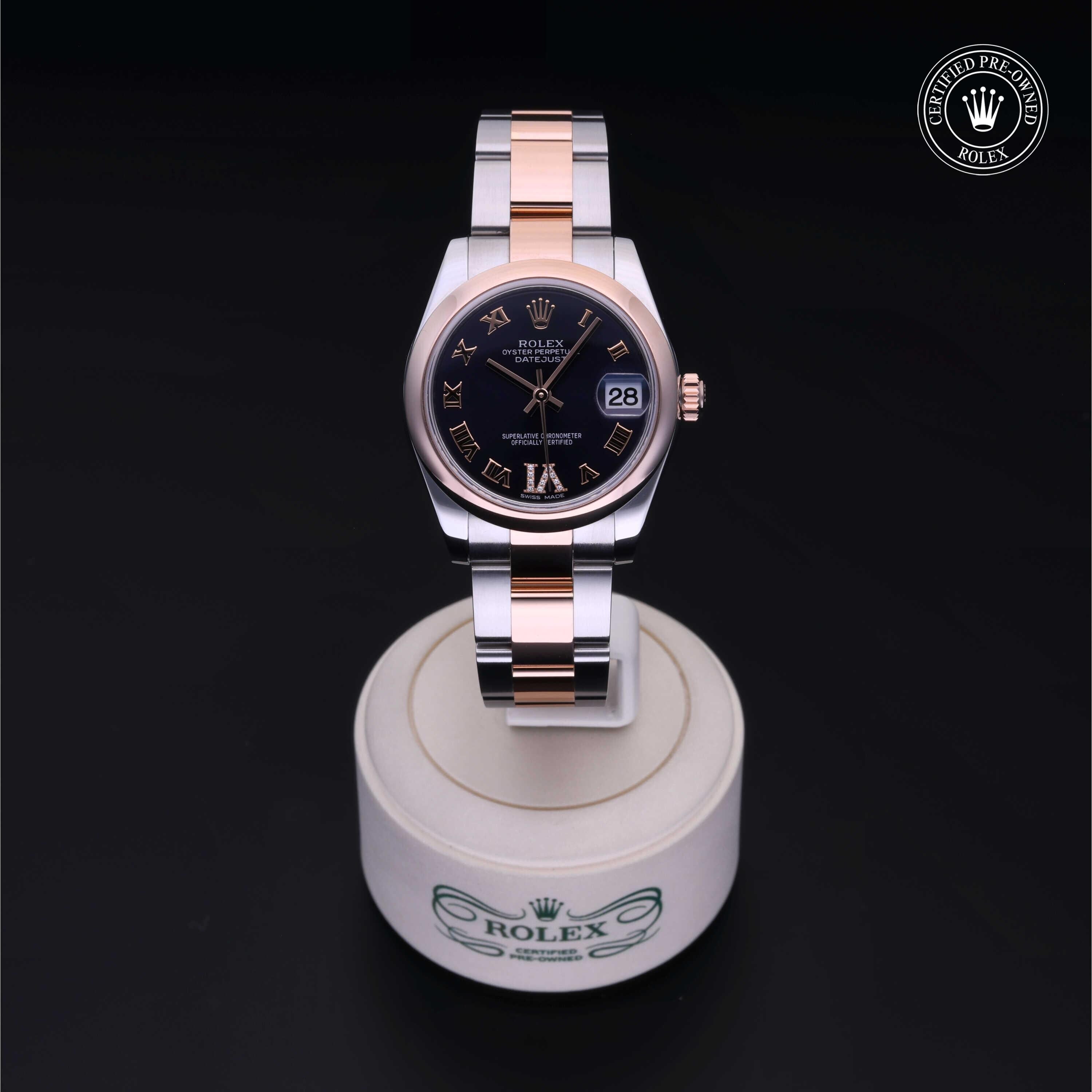 Rolex CPO Lady Datejust M178241 front on white background