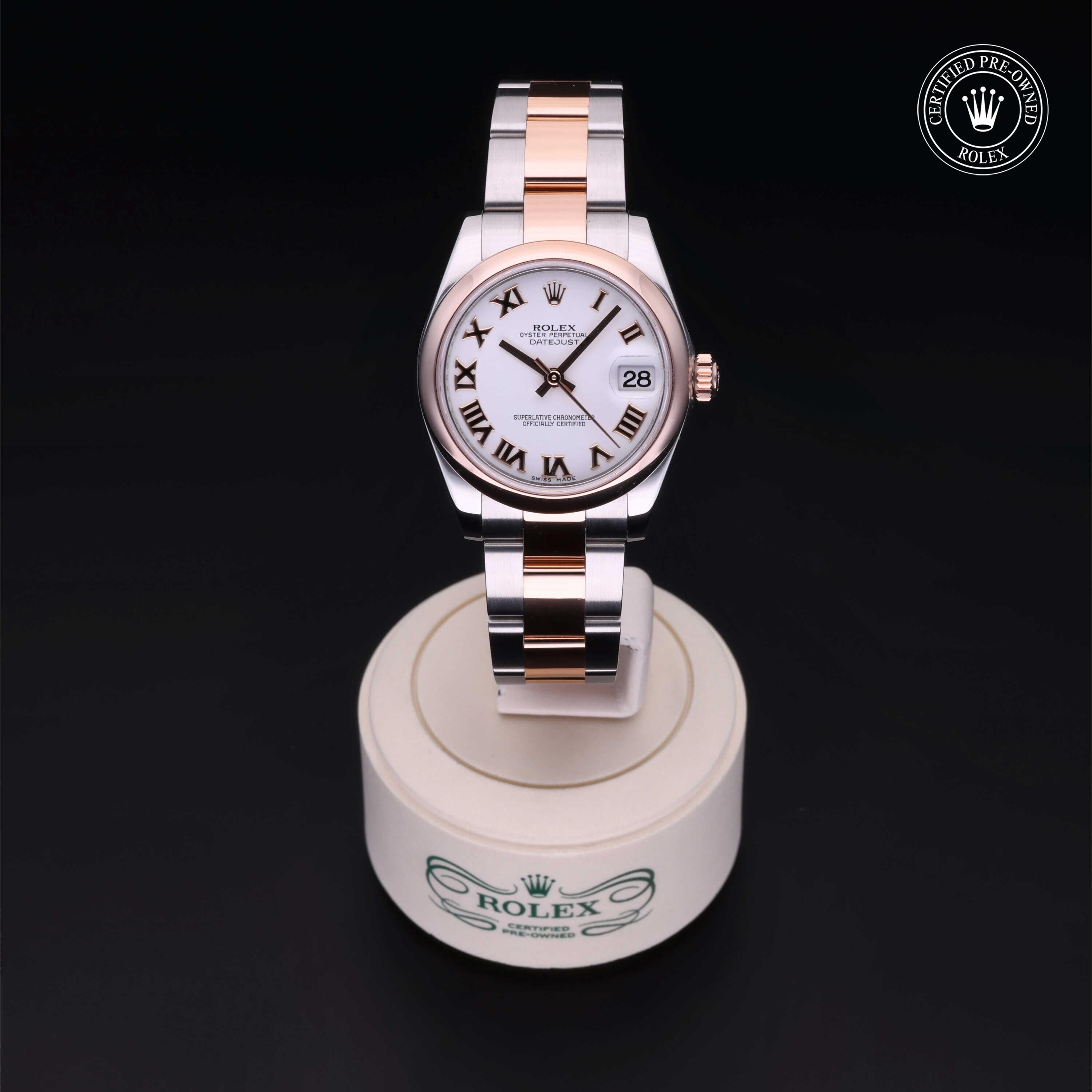 Rolex CPO Lady Datejust M178241 front on white background