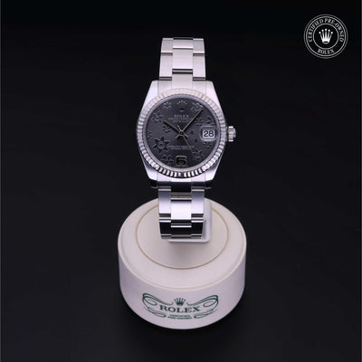 Rolex CPO Lady Datejust M178274 front on white background