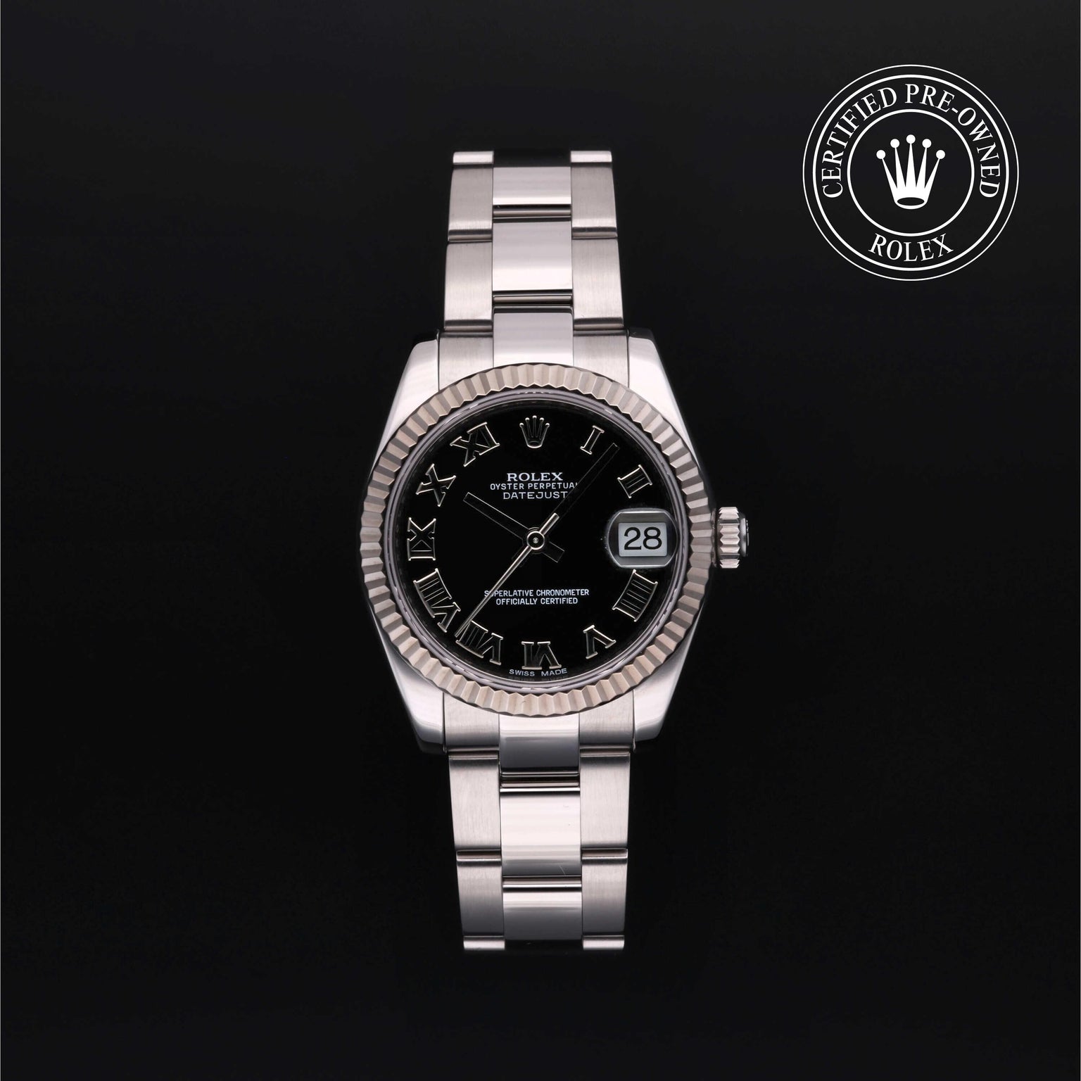 Rolex CPO Lady Datejust M178274 front on white background