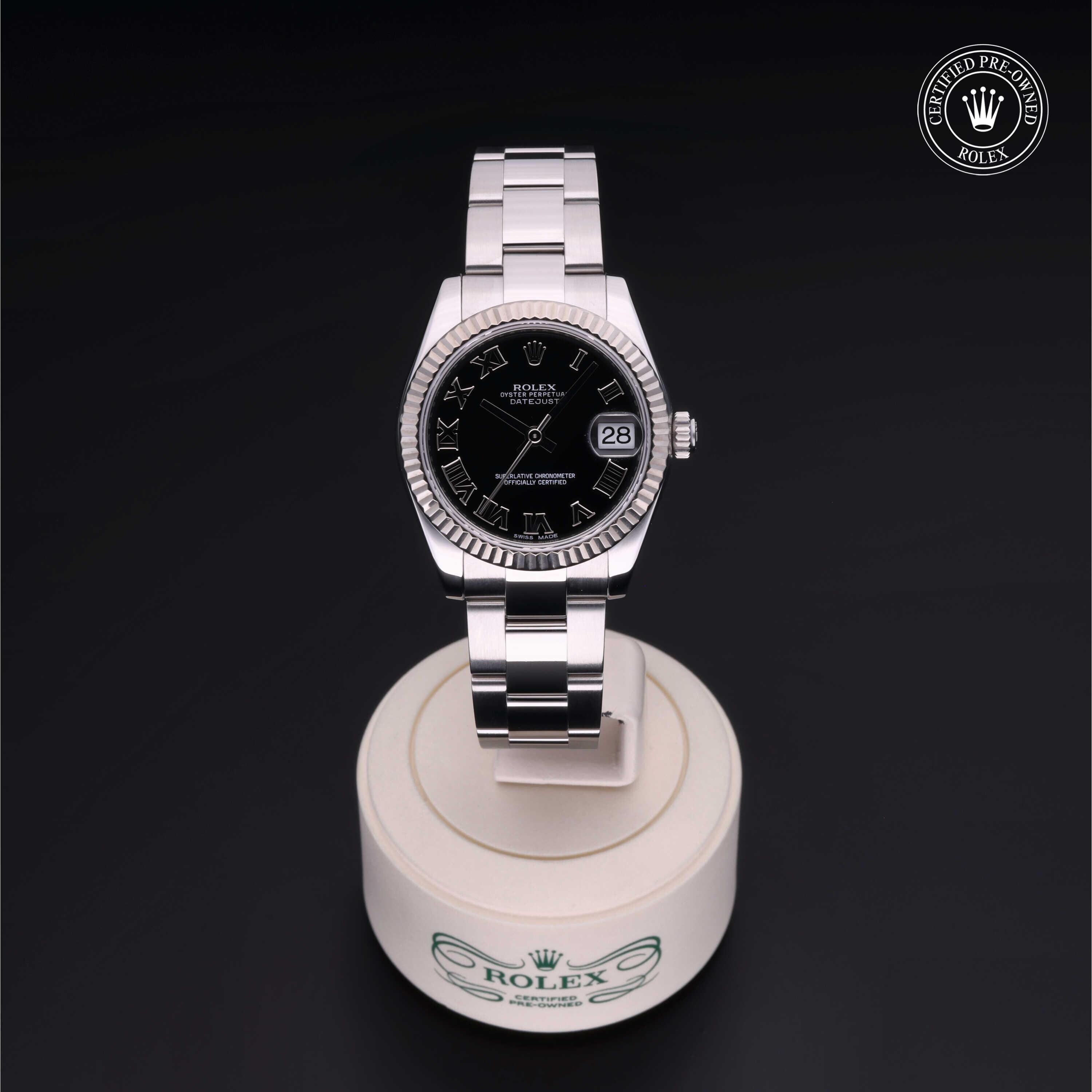 Rolex CPO Lady Datejust M178274 front on white background
