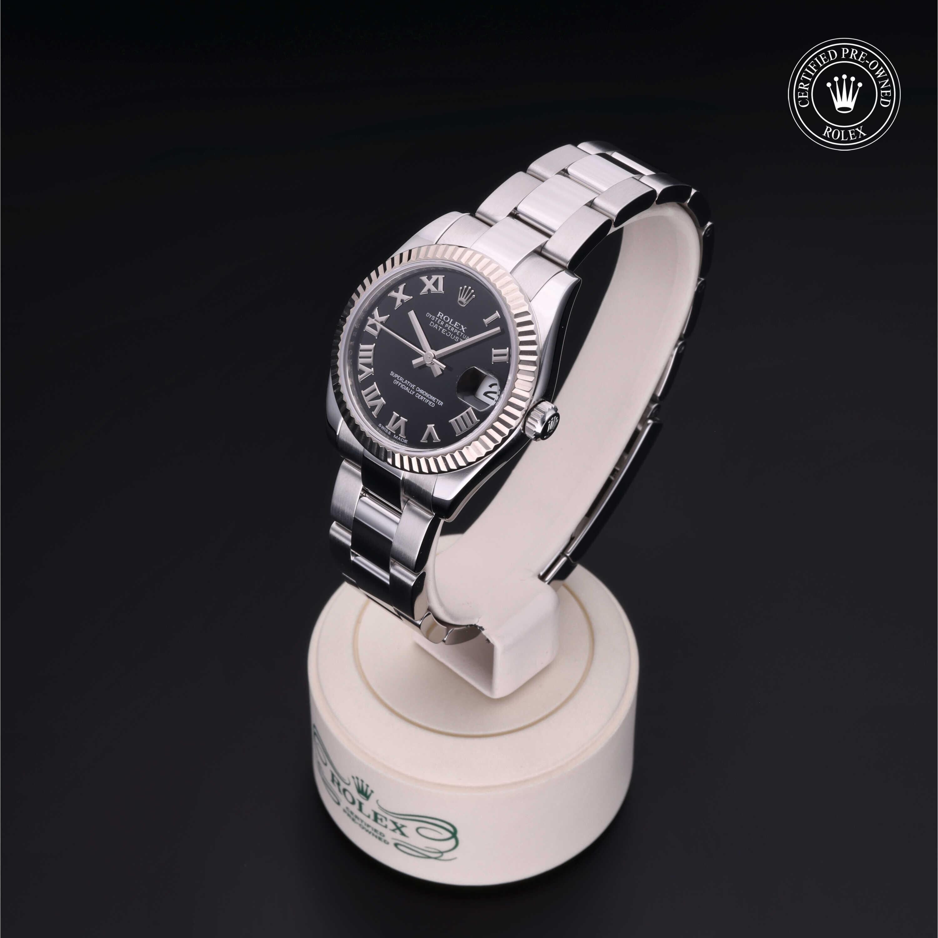Rolex CPO Lady Datejust M178274 front on white background