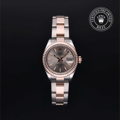 Rolex Certified Pre-owned Lady Datejust M279171-0002 front on black background