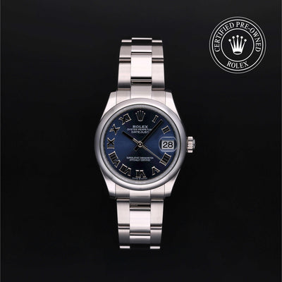 Rolex Certified Pre-owned Lady Datejust M278240-0017 front on black background
