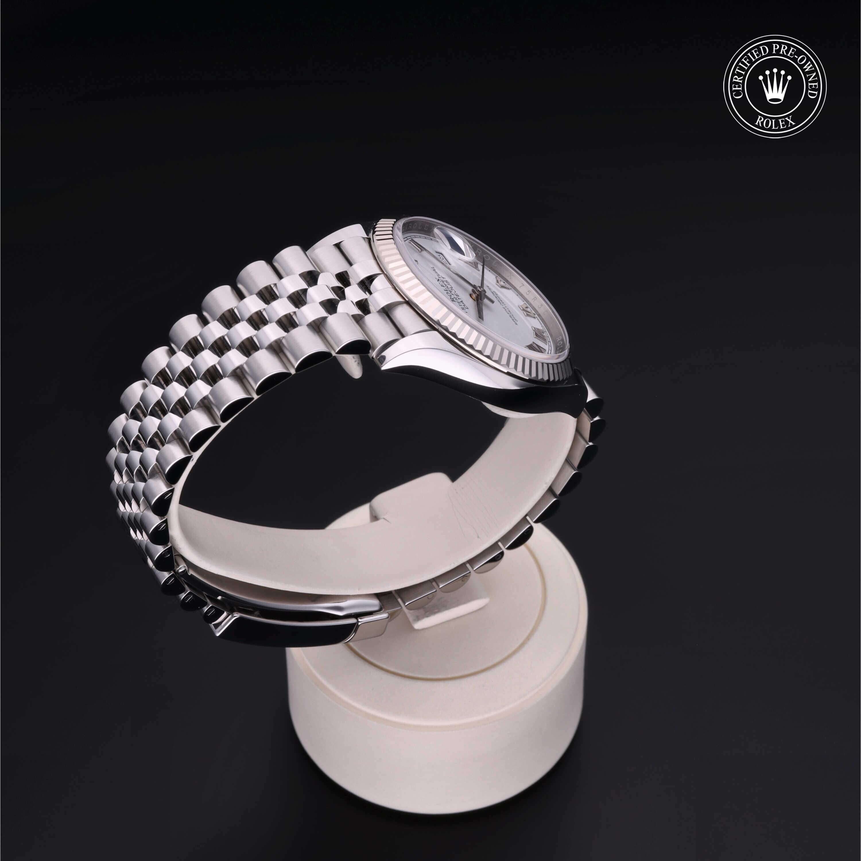 Rolex CPO Datejust M126234 front on white background
