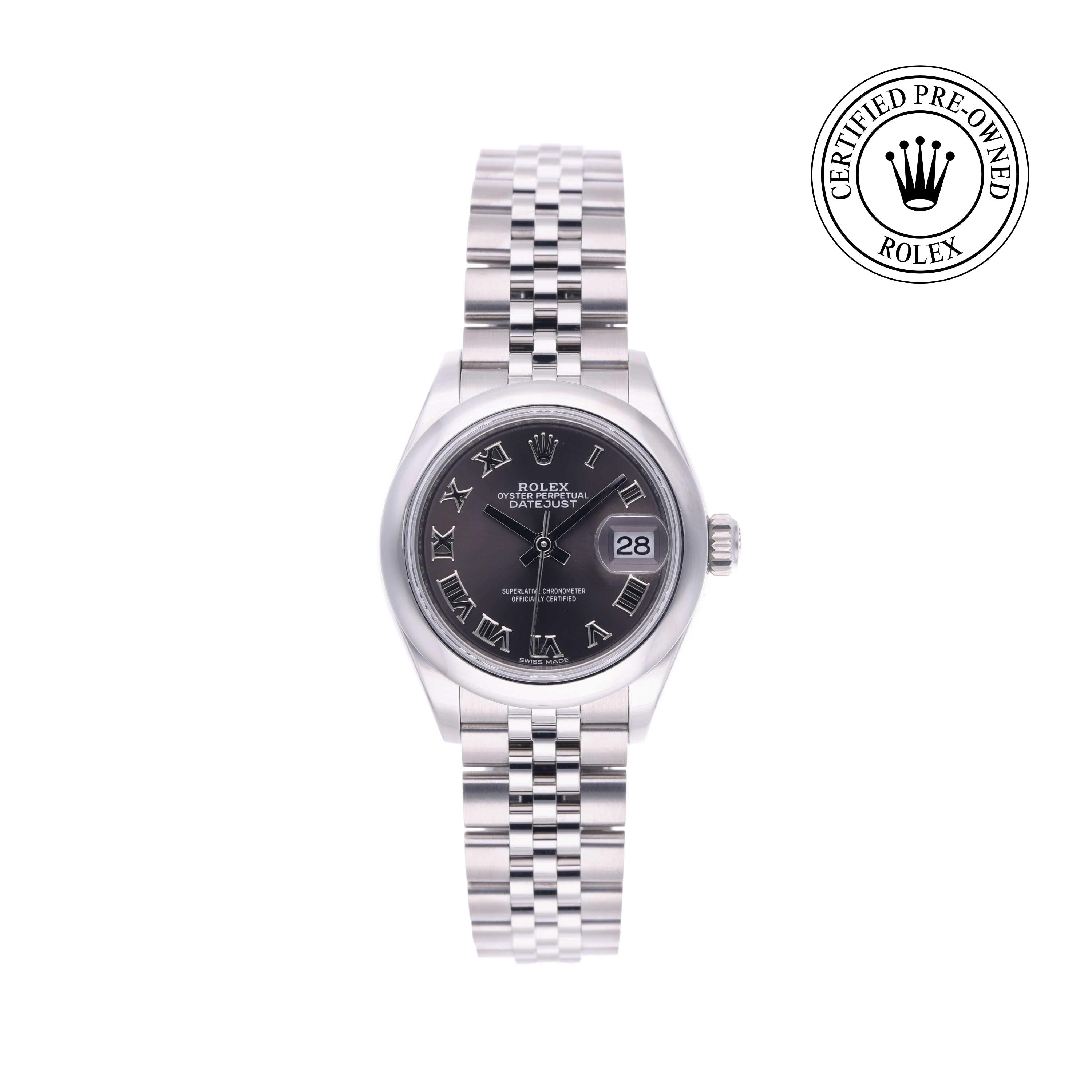 Rolex Certified Pre-owned Lady Datejust M279160-0011 front on white background