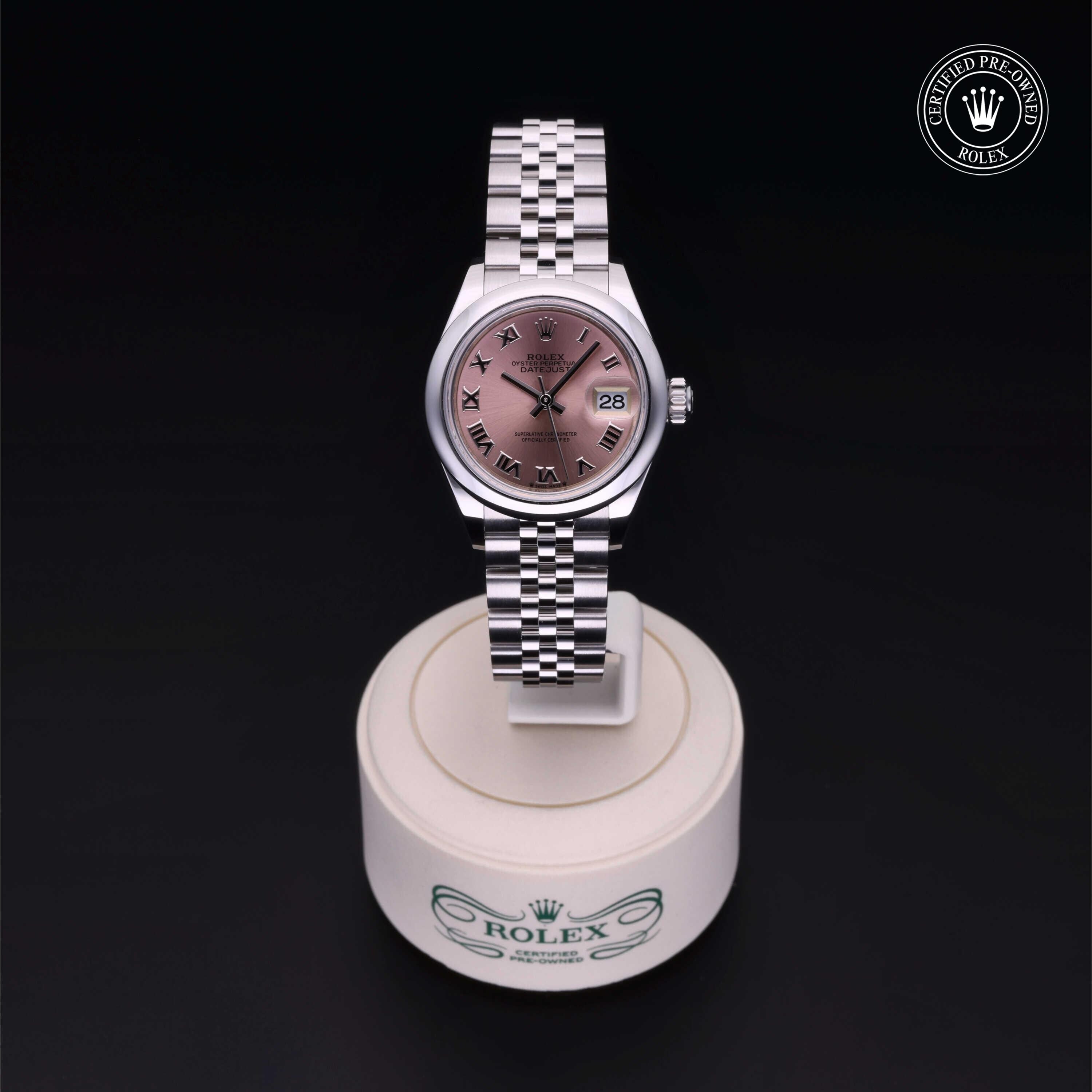 Rolex Certified Pre-owned Lady Datejust M279160-0013 front on black background