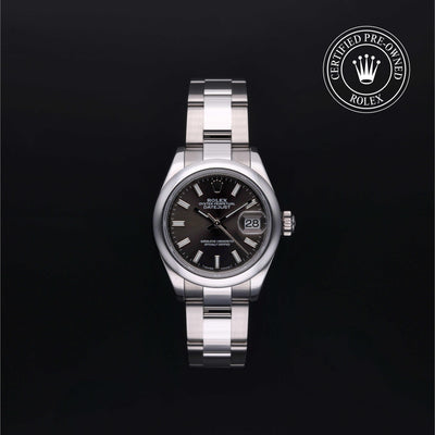 Rolex Certified Pre-owned Lady Datejust M279160-0010 front on black background