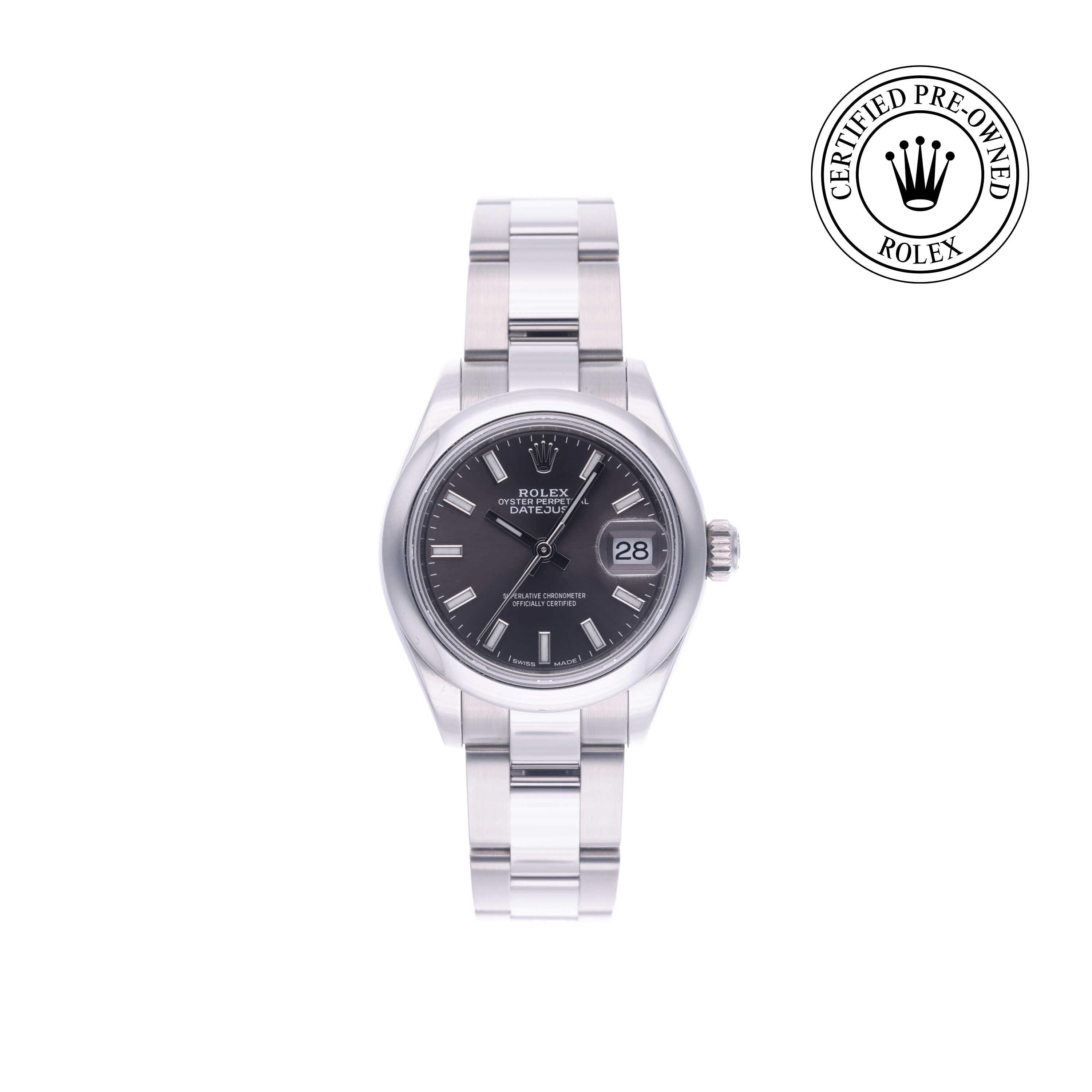 Rolex Certified Pre-owned Lady Datejust M279160-0010 front on white background