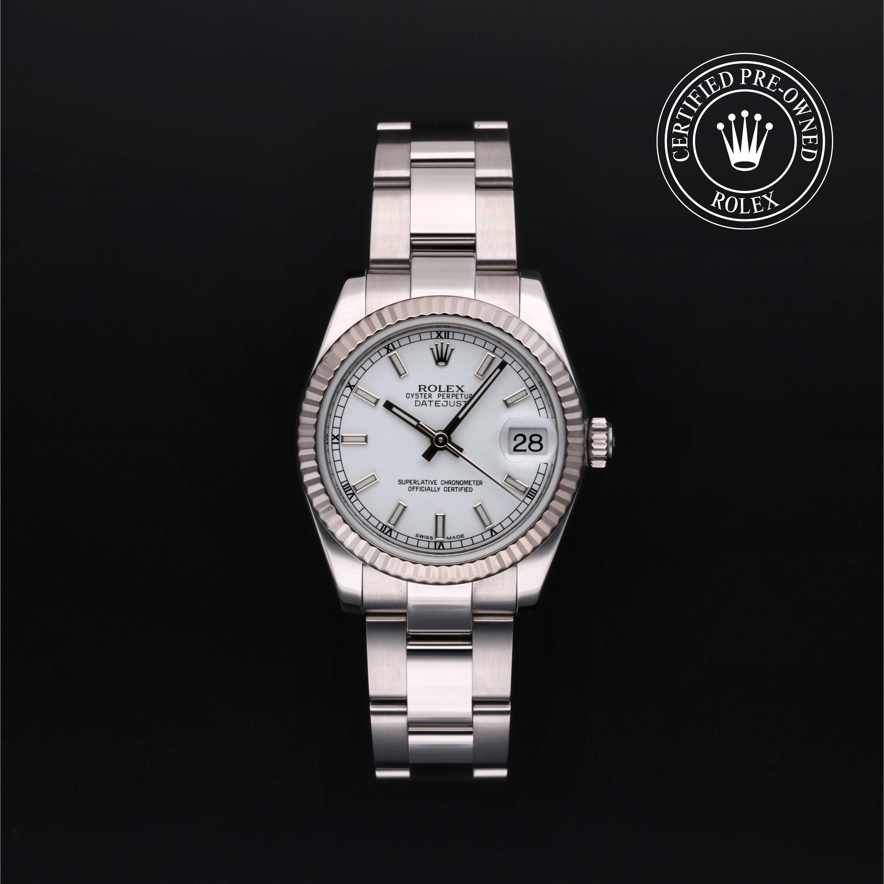 Rolex CPO Lady Datejust M178274 front on white background