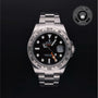 Rolex Certified Pre-owned Explorer M216570-0002 front on black background