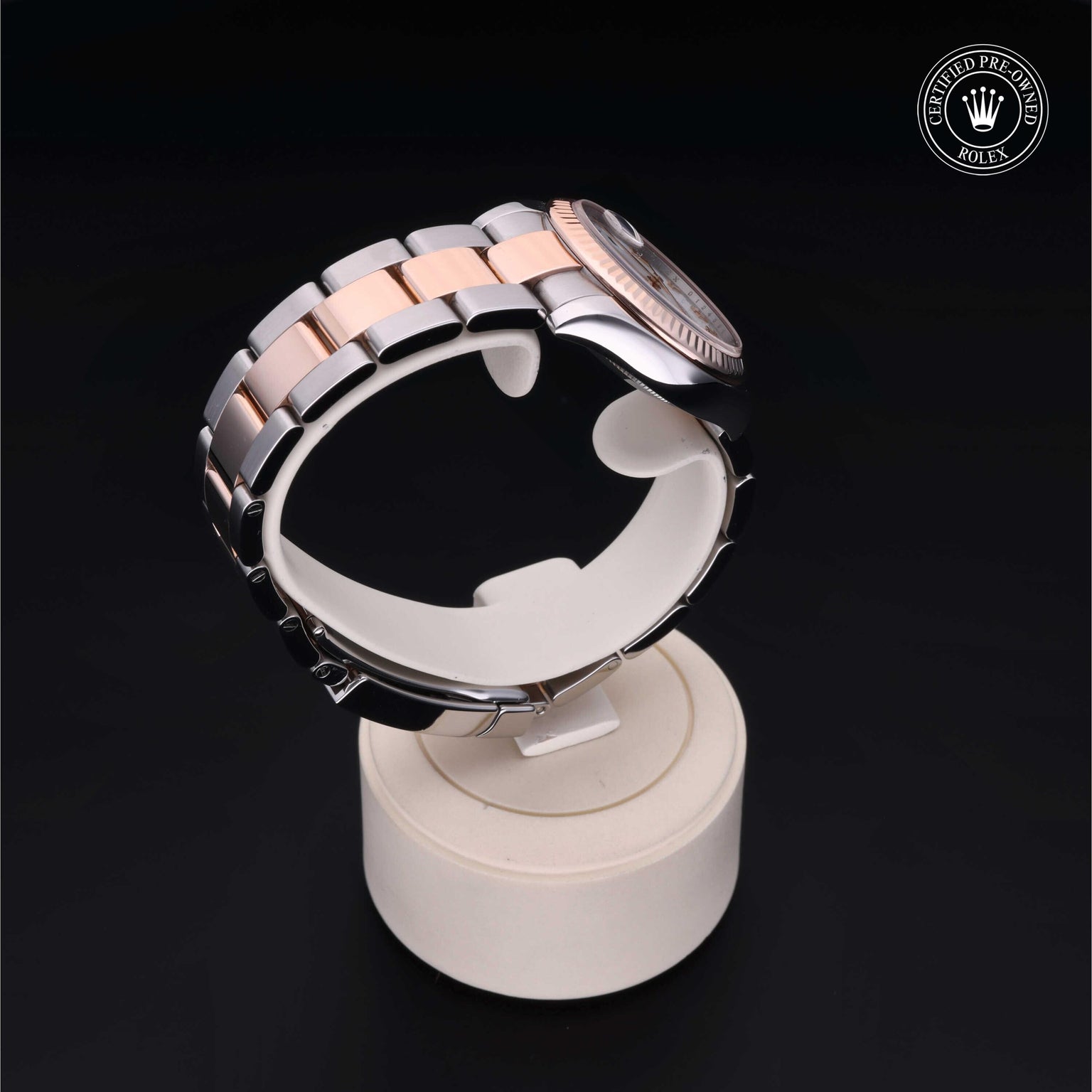Rolex Certified Pre-owned Lady Datejust M178271-0044 front on black background