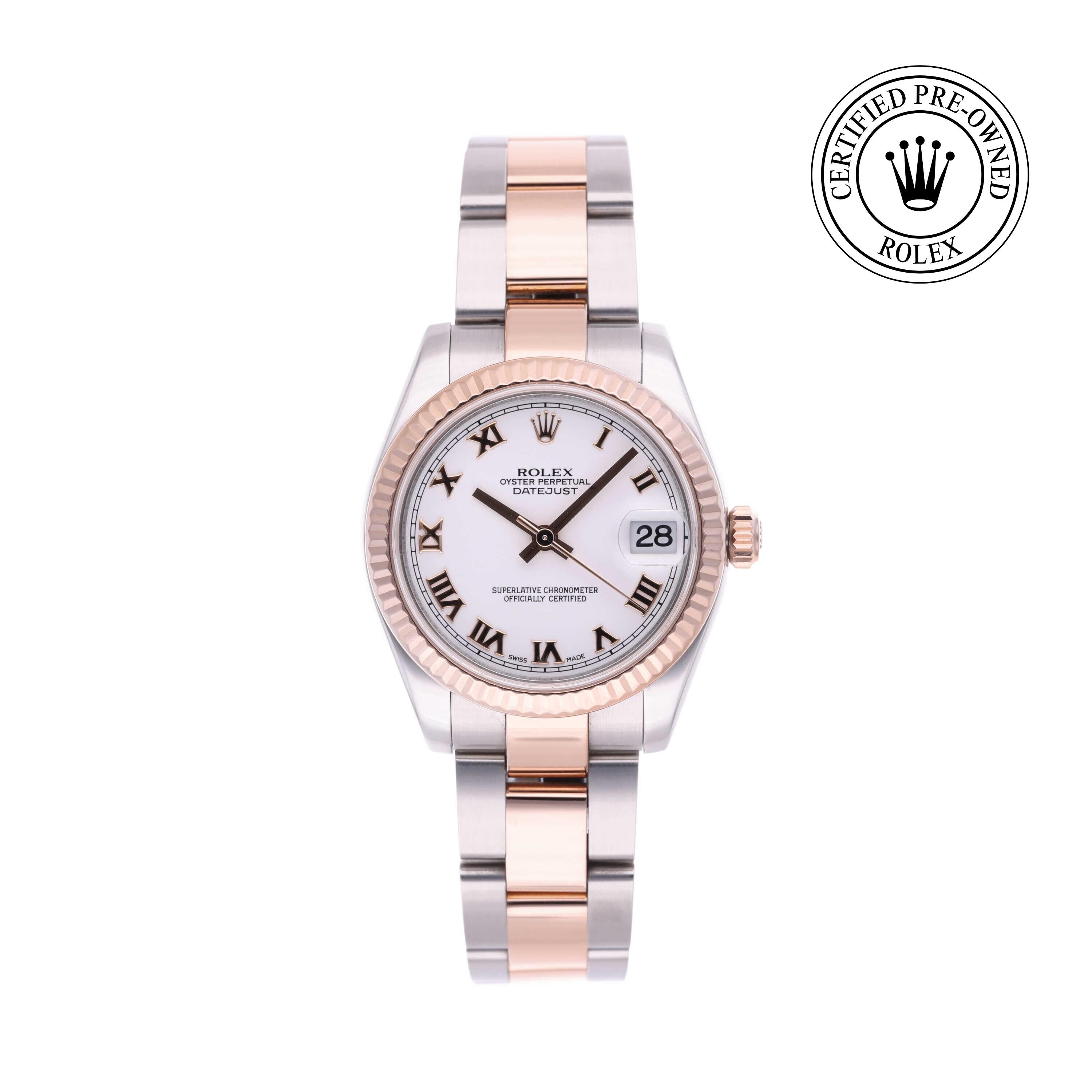 Rolex Certified Pre-owned Lady Datejust M178271-0044 front on white background