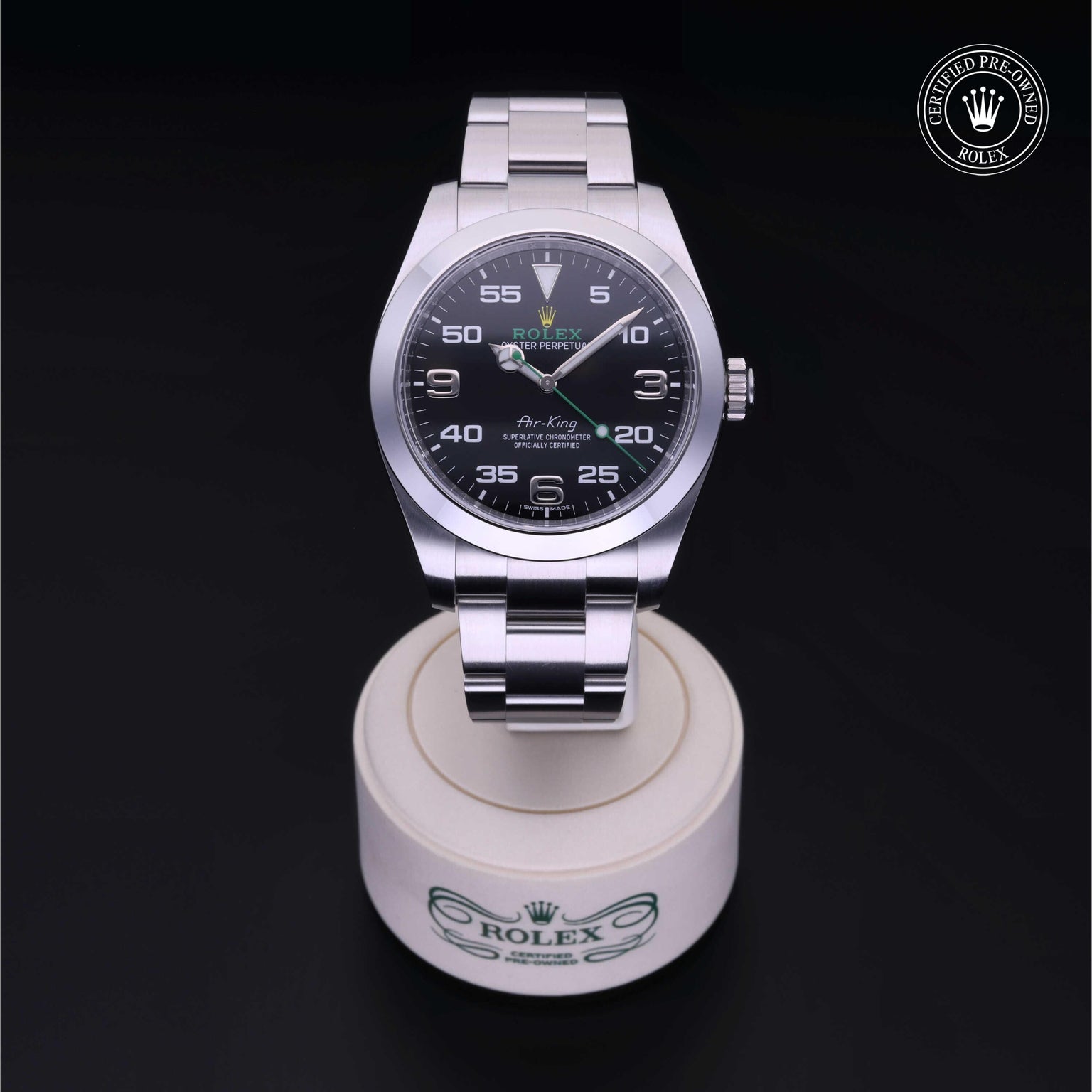 Rolex CPO Air-King M116900 front on white background