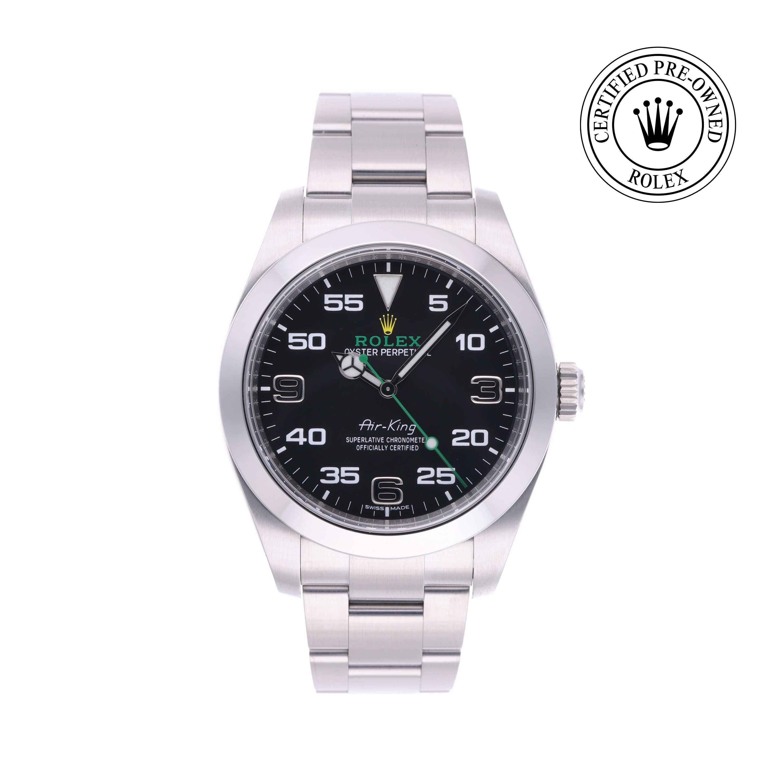 Rolex CPO Air-King M116900 front on white background