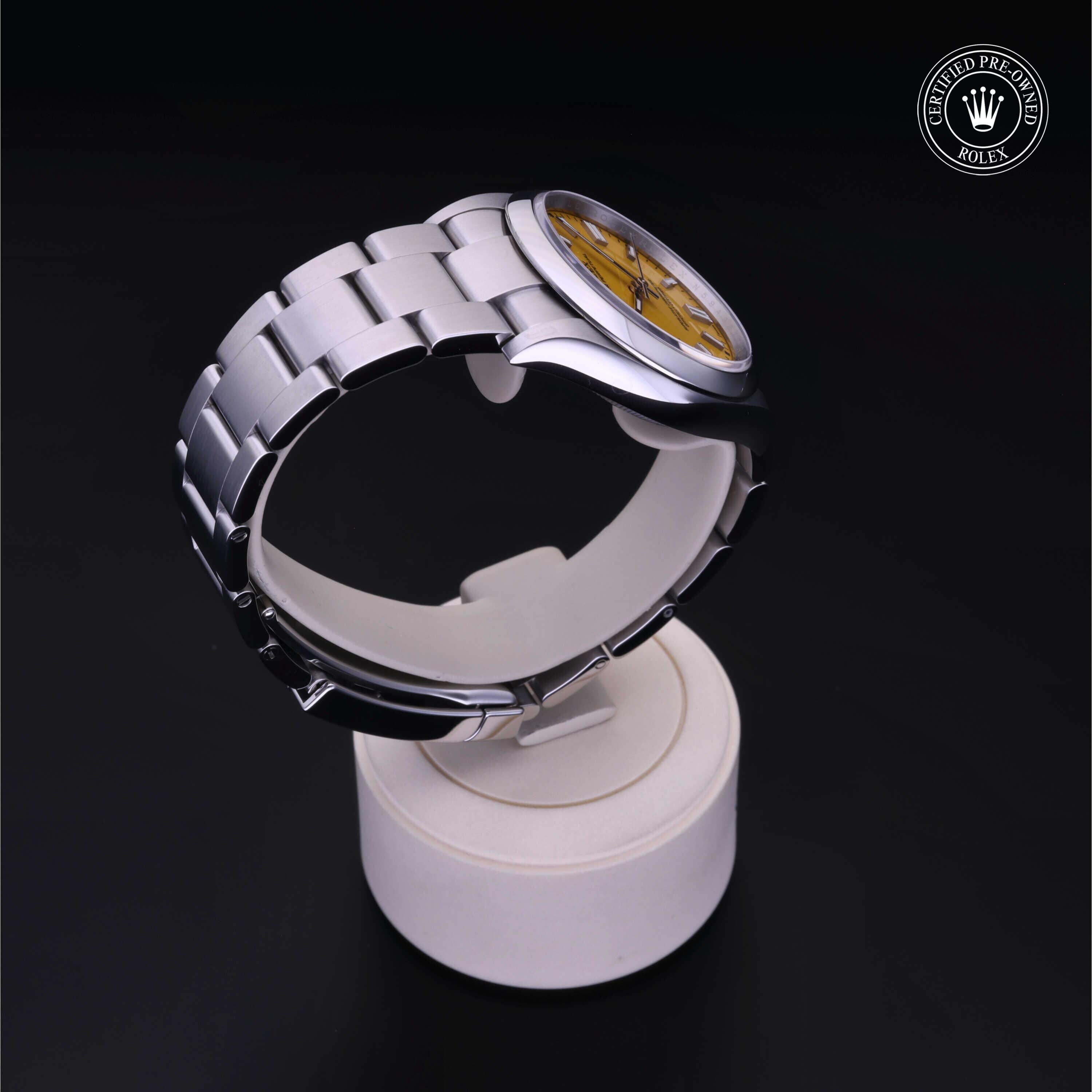 Rolex CPO Oyster Perpetual M126000 front on white background
