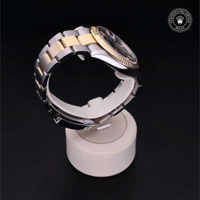 Rolex Certified Pre-owned Datejust M126333-0013 front on black background
