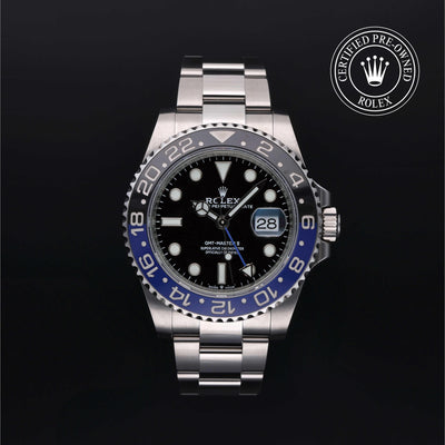 Rolex CPO GMT M126710BLNR front on white background