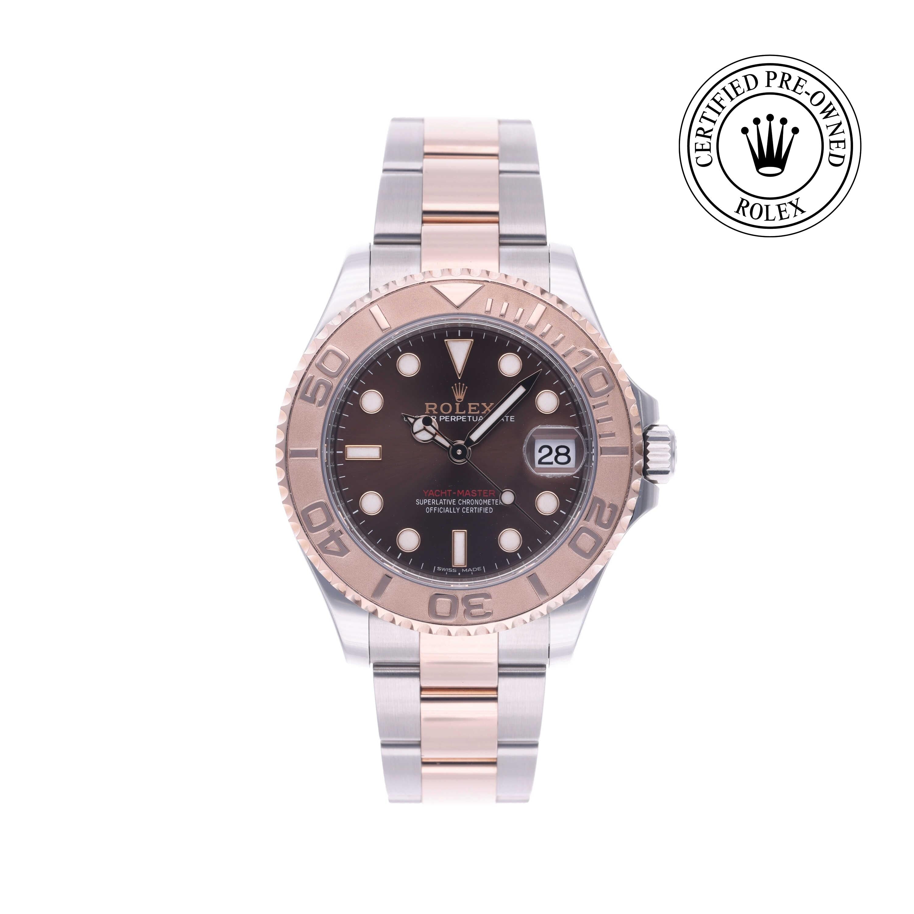 Rolex Certified Pre-owned Yacht-Master M268621-0003 front on white background