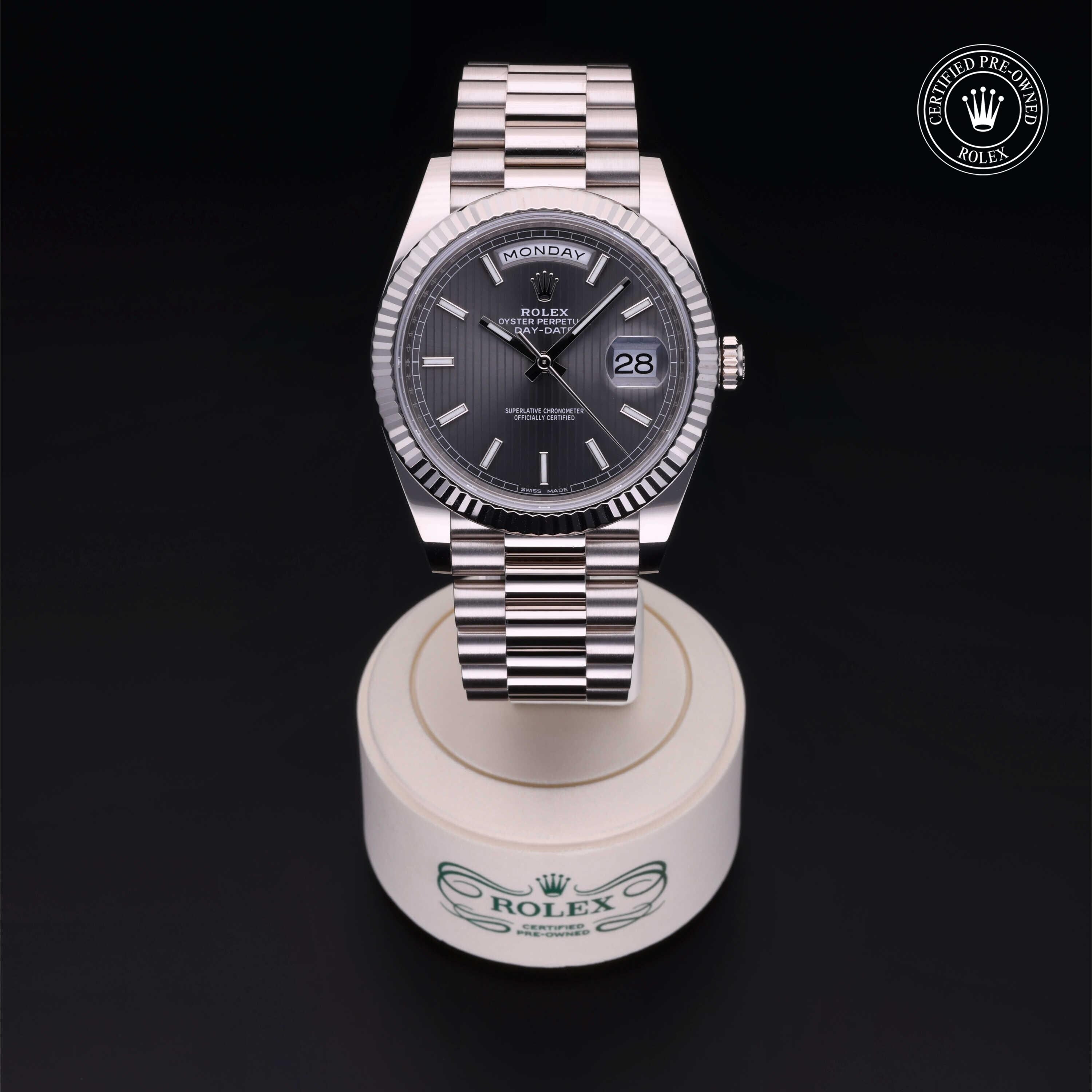 Rolex CPO Day-date M228239 front on white background