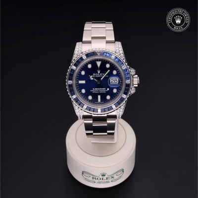 Rolex Certified Pre-owned Submariner M116659SABR-0001 front on black background