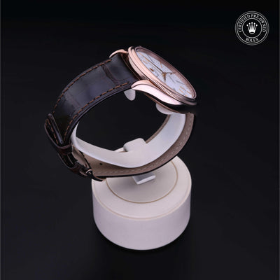 Rolex Certified Pre-owned Cellini M50505-0006 front on black background