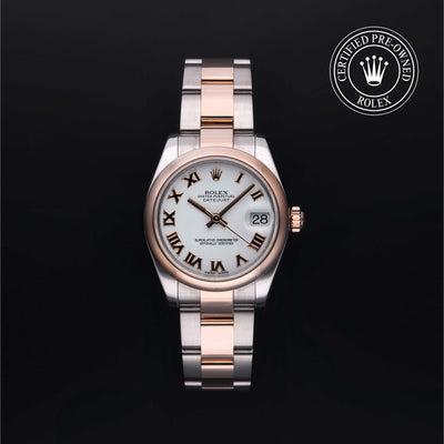 Rolex Certified Pre-owned Lady Datejust M178241-0068 front on black background
