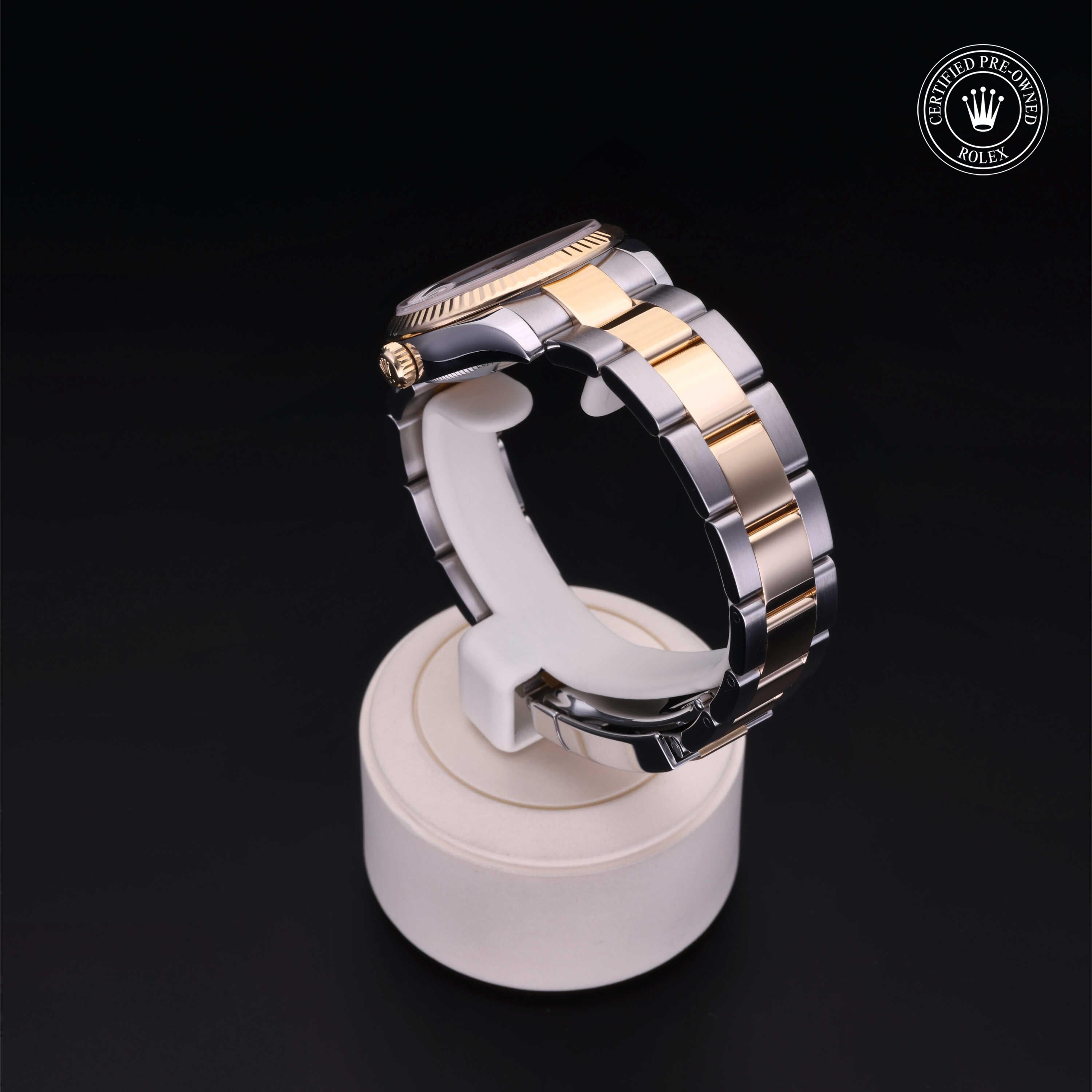 Rolex Certified Pre-owned Lady Datejust M178273-0045 front on black background