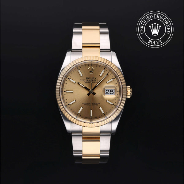 Rolex CPO Datejust M126233 front on white background