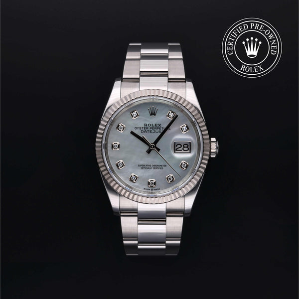 Rolex CPO Datejust M126234 front on white background