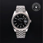 Rolex Certified Pre-owned Datejust M126334-0018 front on black background
