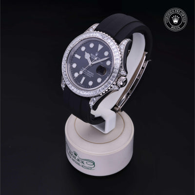 Rolex Certified Pre-owned Yacht-Master M226679TBR-0003 front on black background