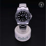 Rolex Certified Pre-owned GMT M116710LN-0001 front on black background