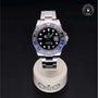 Rolex Certified Pre-owned GMT M116710BLNR-0002 front on black background