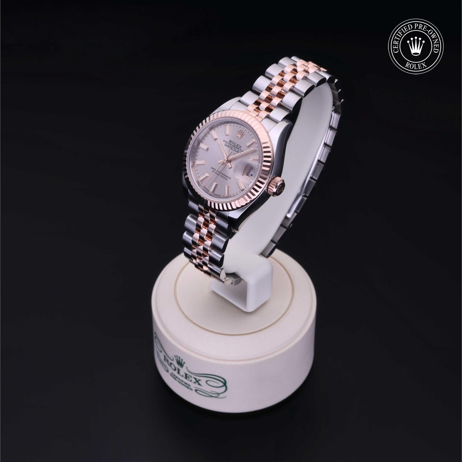 Rolex CPO Lady Datejust M279171 front on white background