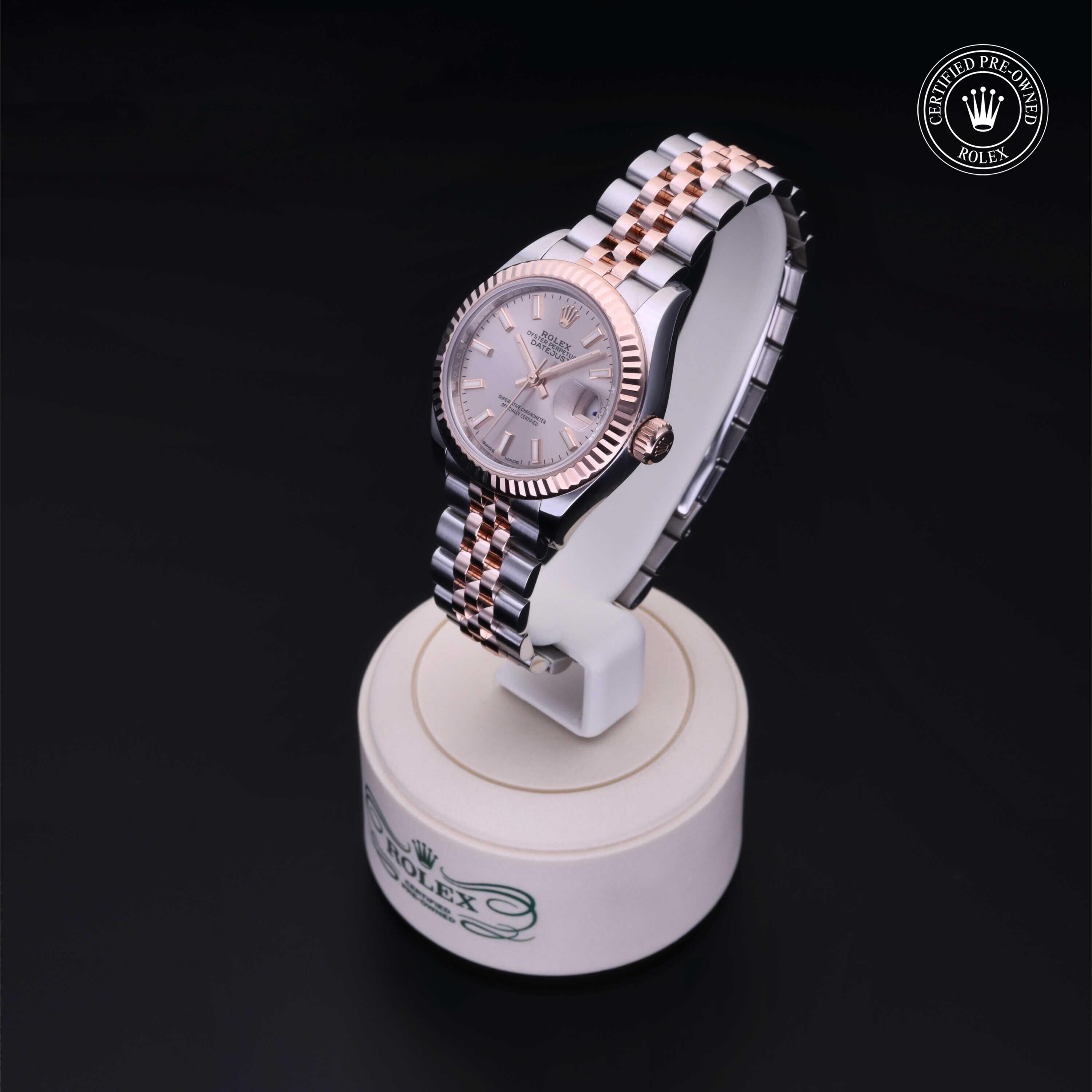 Rolex CPO Lady Datejust M279171 front on white background